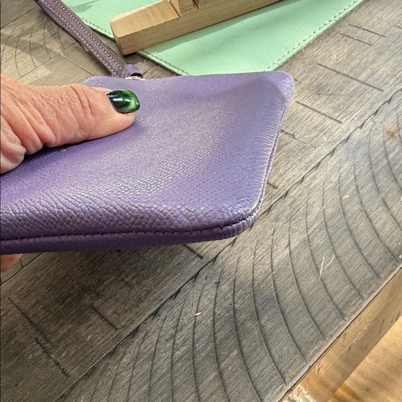 Coach Lavender Leather Wristlet - Picture 5 of 7